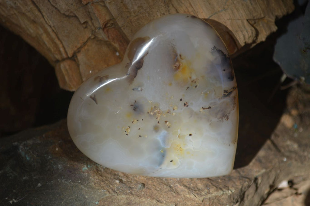 Polished Stunning Selection Of Agate Hearts x 6 From Madagascar - Toprock Gemstones and Minerals 