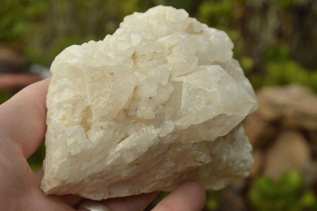 Natural Cascading White Phantom Quartz Clusters x 6 From Madagascar - TopRock