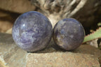 Polished Purple Lepidolite With Rubellite Spheres  x 4 From Madagascar - Toprock Gemstones and Minerals 