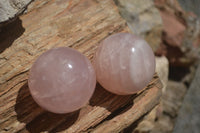 Polished Star Rose Quartz Spheres x 6 From Ambatondrazaka, Madagascar - TopRock