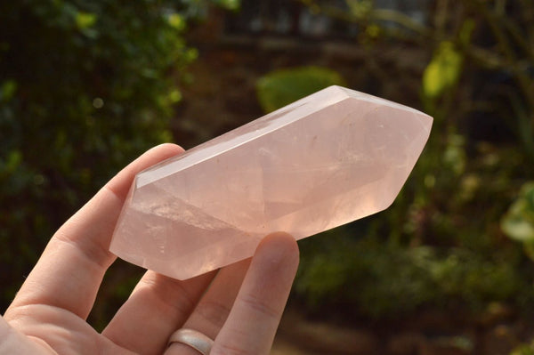 Polished Gemmy Pink Double Terminated Rose Quartz Points  x 4 From Madagascar - TopRock