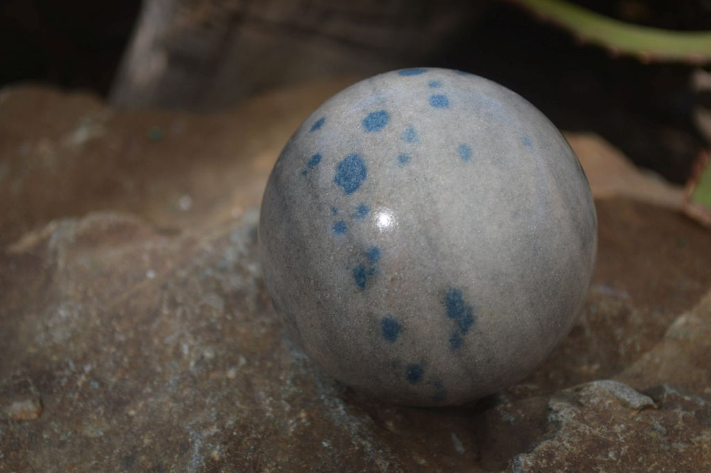 Polished Blue Spotted Spinel Quartz Spheres x 5 From Madagascar - Toprock Gemstones and Minerals 