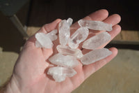 Natural Single Etched Clear Quartz Crystals x 70 From Mpika, Zambia - Toprock Gemstones and Minerals 