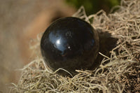Polished  Schorl Black Tourmaline Spheres x 6 From Madagascar - Toprock Gemstones and Minerals 