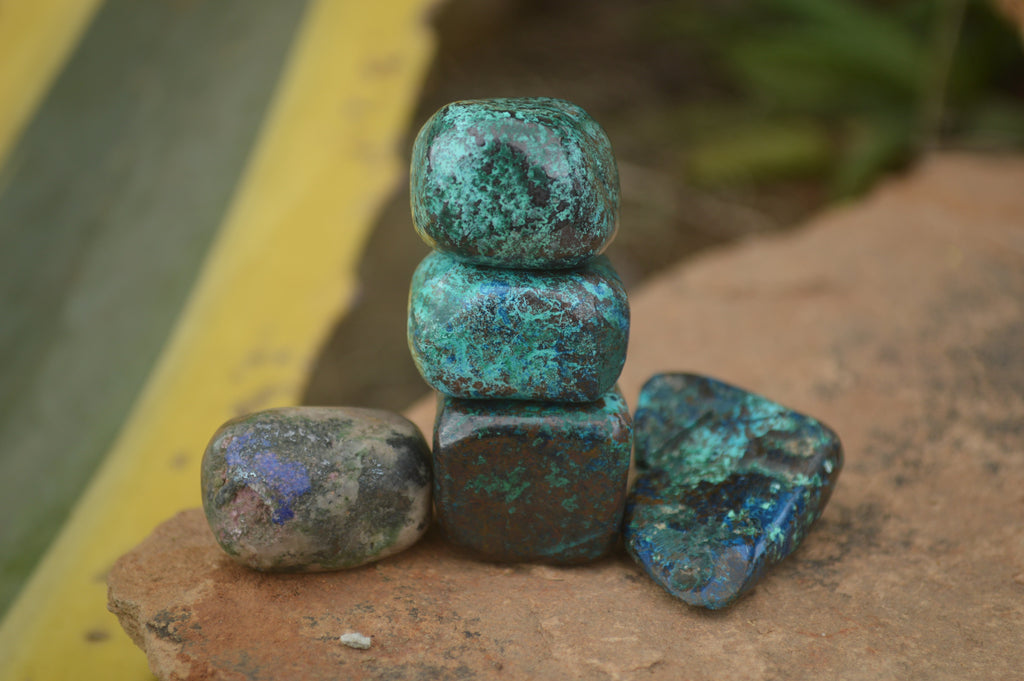 Polished  Small Shattuckite Hand Made Free Forms  - Sold per 350 g - From Congo - TopRock