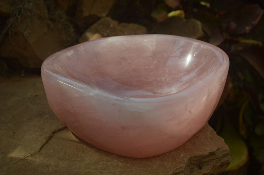 Polished Pink Rose Quartz Bowl x 1 From Ambatondrazaka, Madagascar - Toprock Gemstones and Minerals 