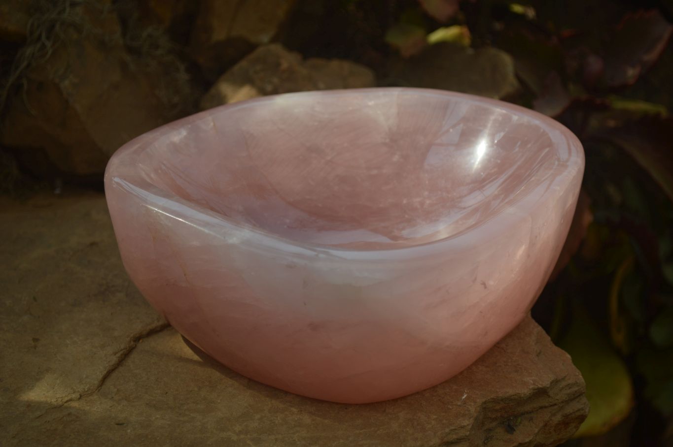 Polished Pink Rose Quartz Bowl x 1 From Ambatondrazaka, Madagascar - Toprock Gemstones and Minerals 