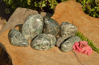 Polished Green Emeralds In Matrix Free Forms  x 7 From Zimbabwe - TopRock