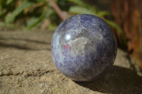 Polished Purple Lepidolite With Rubellite Spheres  x 4 From Madagascar - Toprock Gemstones and Minerals 