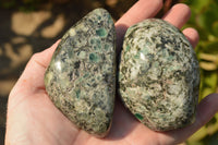 Polished Green Emeralds In Matrix Free Forms  x 7 From Zimbabwe - TopRock