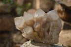 Natural Cascading Smokey Quartz Clusters x 3 From Luena, Congo - Toprock Gemstones and Minerals 