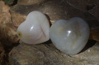 Polished Stunning Selection Of Agate Hearts x 6 From Madagascar - Toprock Gemstones and Minerals 