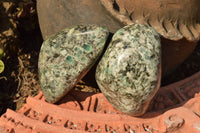 Polished Green Emeralds In Matrix Free Forms  x 7 From Zimbabwe - TopRock