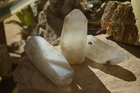 Polished Double Terminated Smokey Quartz Crystals  x 3 From Madagascar - Toprock Gemstones and Minerals 