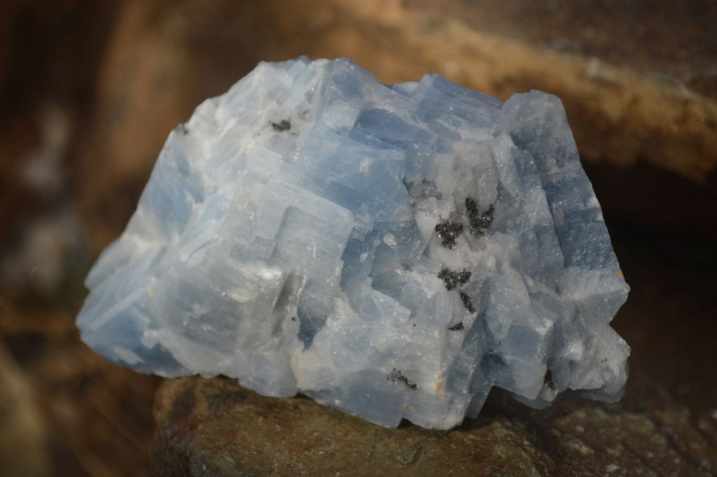 Natural New Sky Blue Calcite Specimens  x 12 From Spitzkop, Namibia - Toprock Gemstones and Minerals 