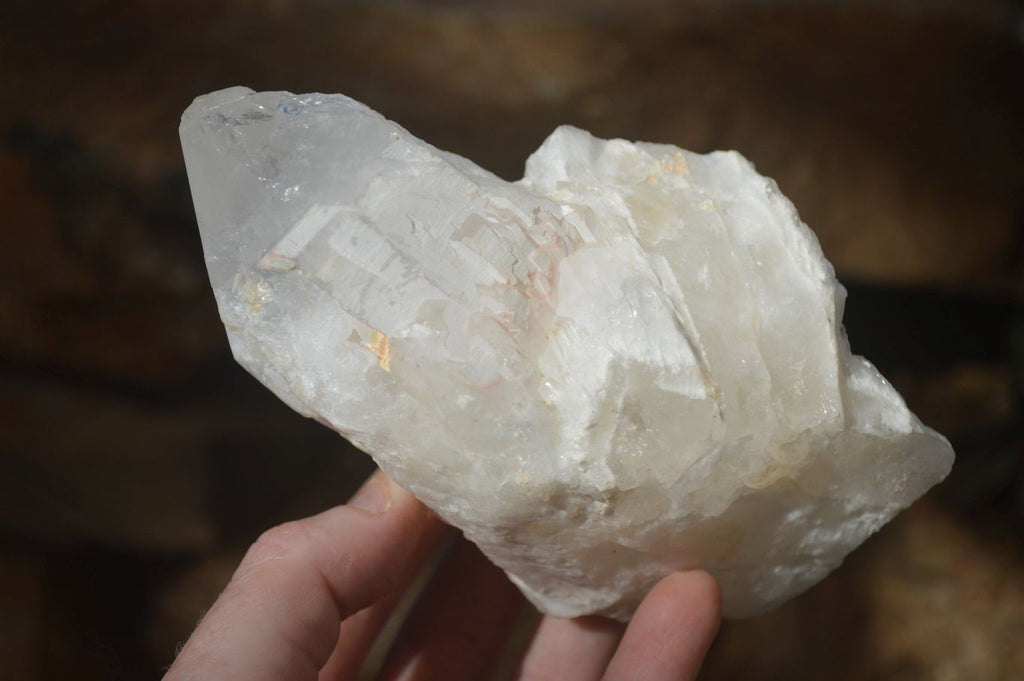 Natural White Candle Quartz Crystals  x 3 From Madagascar - Toprock Gemstones and Minerals 