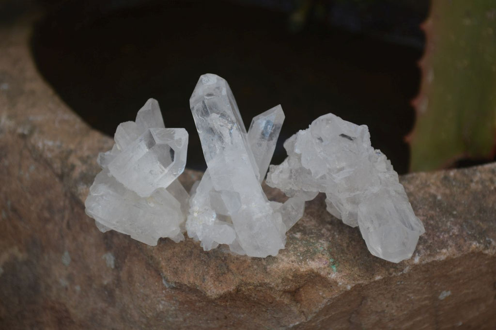 Natural Single Etched Clear Quartz Crystals x 70 From Mpika, Zambia - Toprock Gemstones and Minerals 