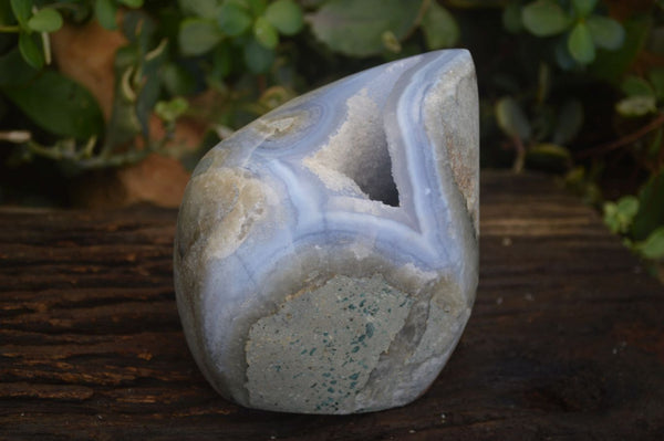 Polished Blue Lace Agate Standing Free Form  x 1 From Nsanje, Malawi - Toprock Gemstones and Minerals 