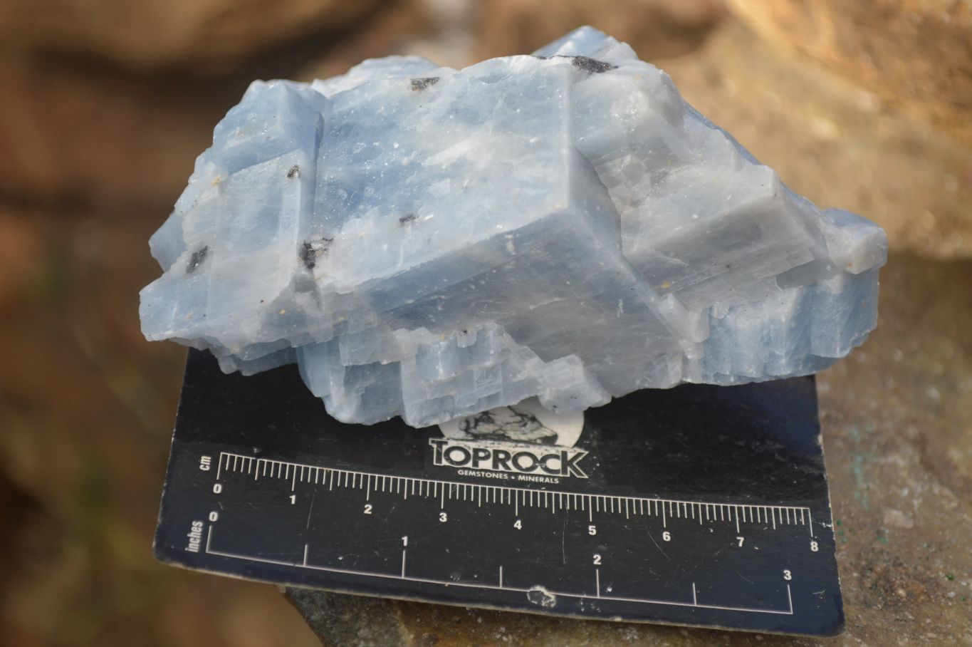 Natural New Sky Blue Calcite Specimens  x 12 From Spitzkop, Namibia - Toprock Gemstones and Minerals 