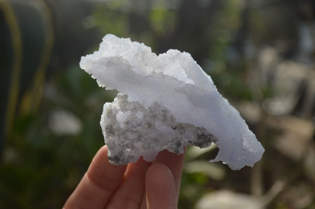 Natural Etched Blue Chalcedony Specimens  x 12 From Nsanje, Malawi - Toprock Gemstones and Minerals 