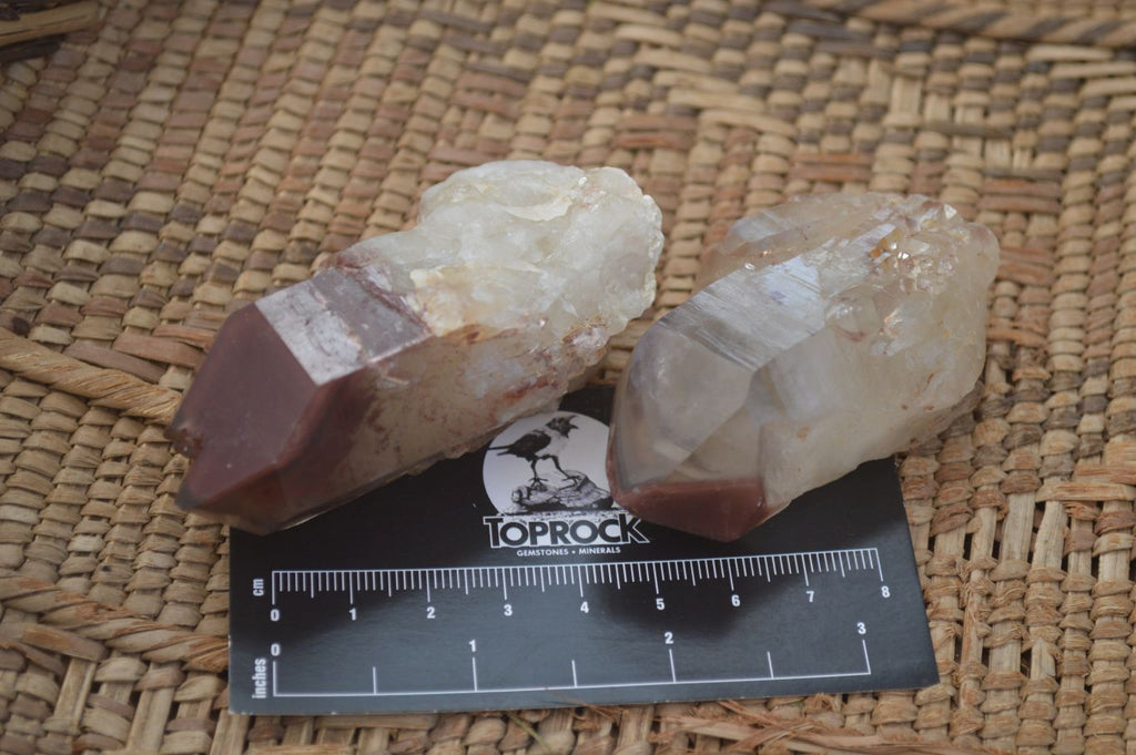 Natural Red Hematoid Quartz Specimens x 12 From Karoi, Zimbabwe - Toprock Gemstones and Minerals 