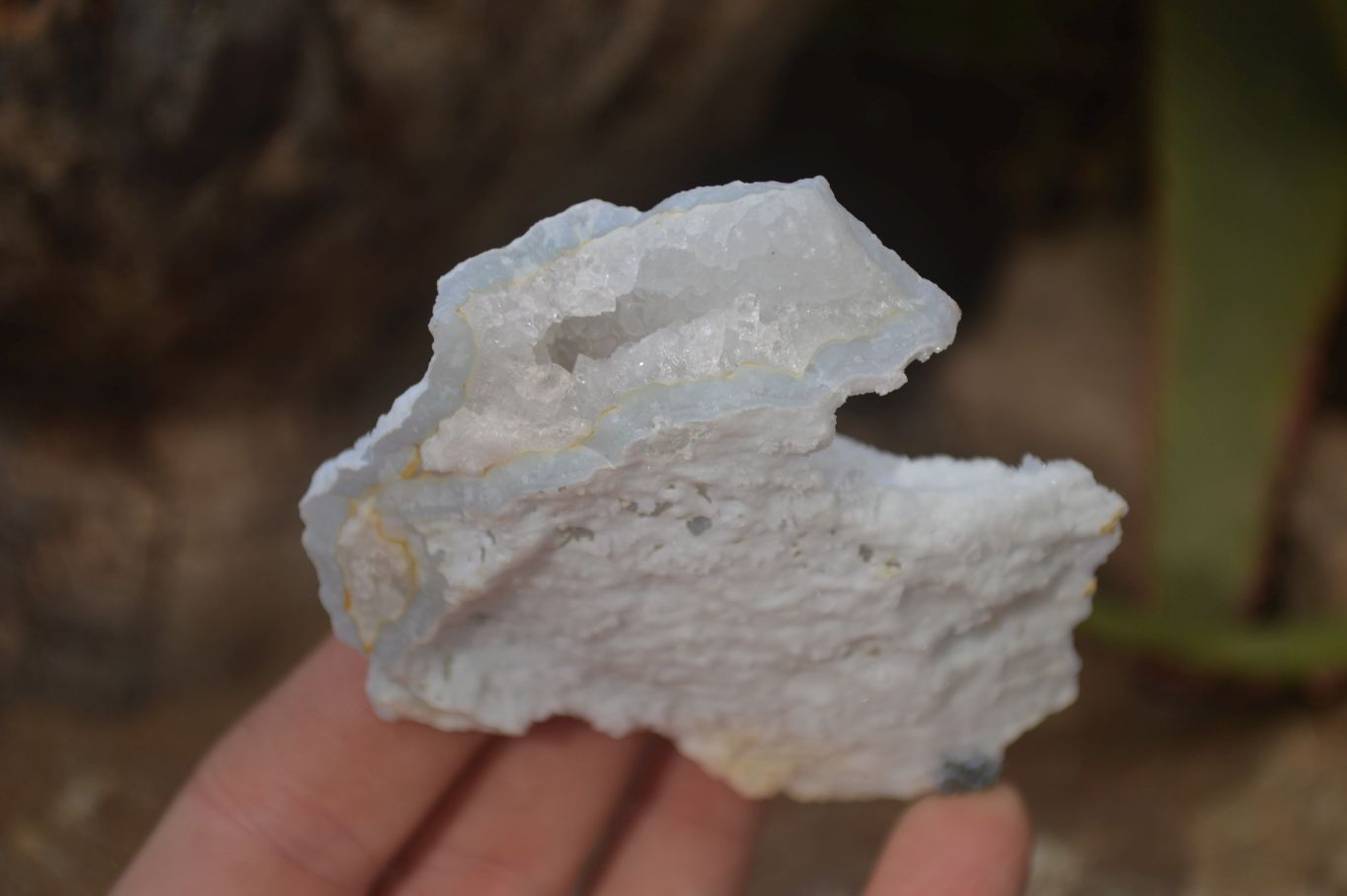 Natural Etched Blue Chalcedony Specimens  x 12 From Nsanje, Malawi - Toprock Gemstones and Minerals 