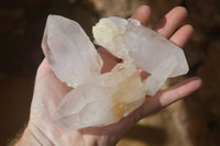 Natural Clear Quartz Clusters & Crystals  x 12 From Madagascar - Toprock Gemstones and Minerals 