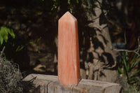 Polished Extra Large Orange Twist Calcite Tower x 1 From Maevantanana, Madagascar - Toprock Gemstones and Minerals 