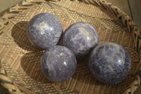 Polished Purple Lepidolite & Rubellite Spheres  x 8 From Madagascar - Toprock Gemstones and Minerals 