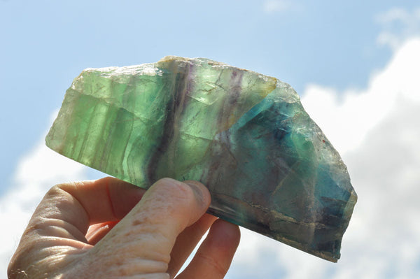 Polished Watermelon Fluorite Standing Slabs  x 2 From Uis, Namibia - TopRock