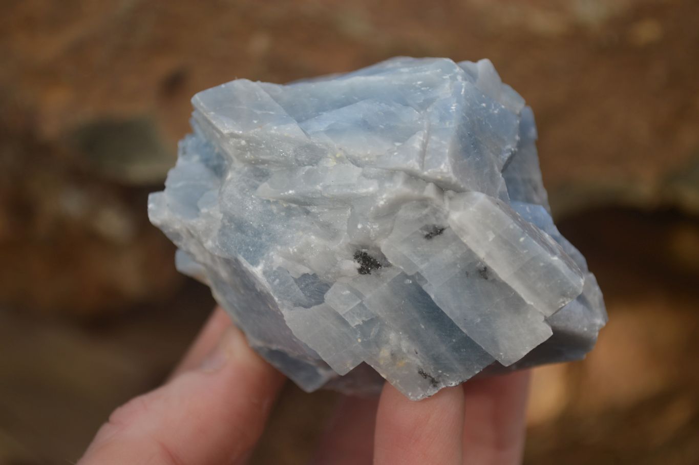 Natural New Sky Blue Calcite Specimens  x 12 From Spitzkop, Namibia - Toprock Gemstones and Minerals 