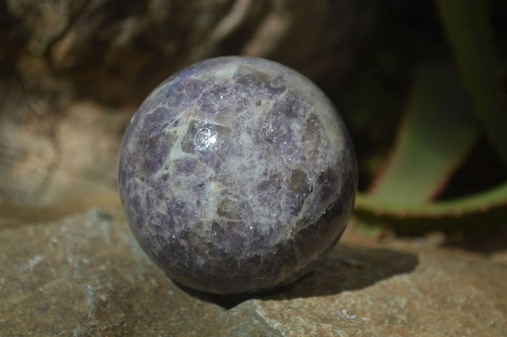 Polished Purple Lepidolite & Rubellite Spheres  x 8 From Madagascar - Toprock Gemstones and Minerals 