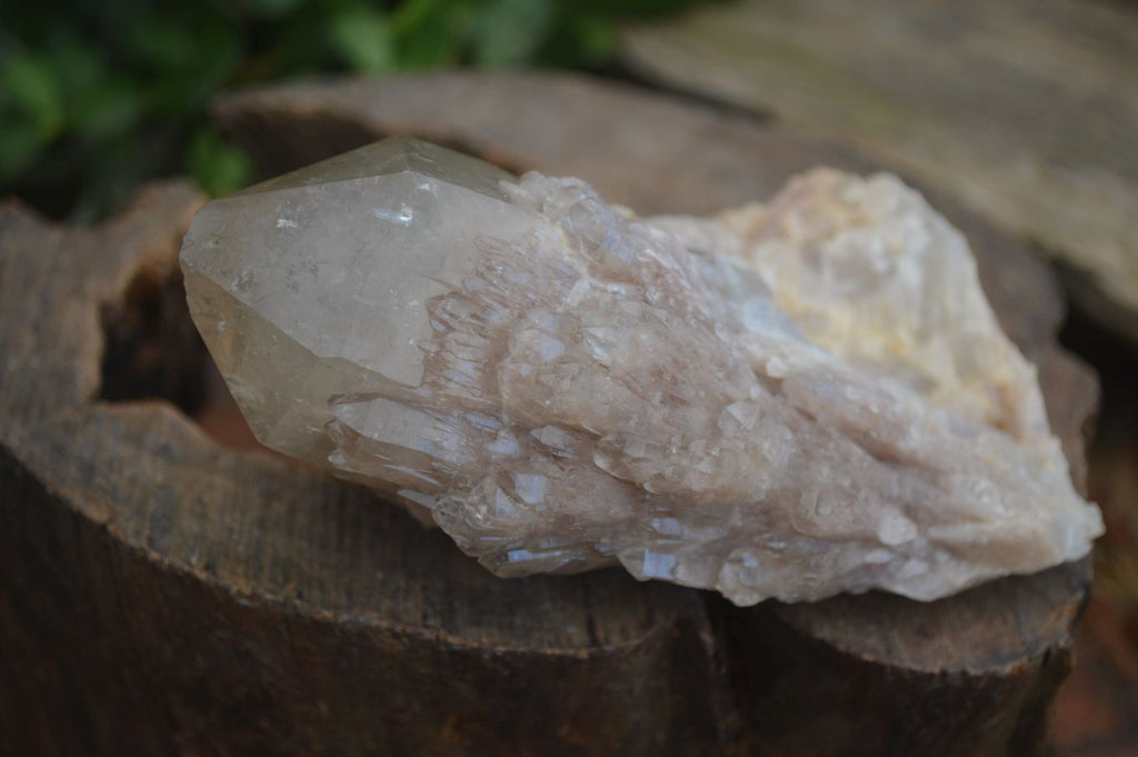 Natural Cascading White Phantom Smokey Quartz Clusters  x 3 From Luena, Congo - Toprock Gemstones and Minerals 