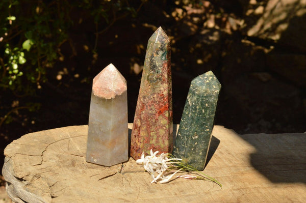 Polished Trio Of Ocean Jasper Points  x 3 From Madagascar - TopRock