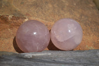 Polished Star Rose Quartz Spheres x 6 From Ambatondrazaka, Madagascar - TopRock