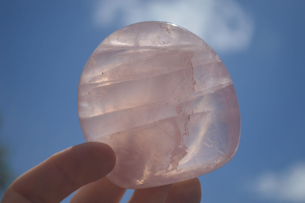 Polished Gemmy Pink Rose Quartz Standing Free Forms  x 6 From Ambatondrazaka, Madagascar - TopRock