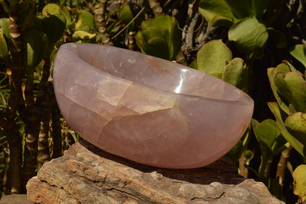 Polished Extra Large Gemmy Pink Rose Quartz Bowl  x 1 From Sakoany, Madagascar - TopRock