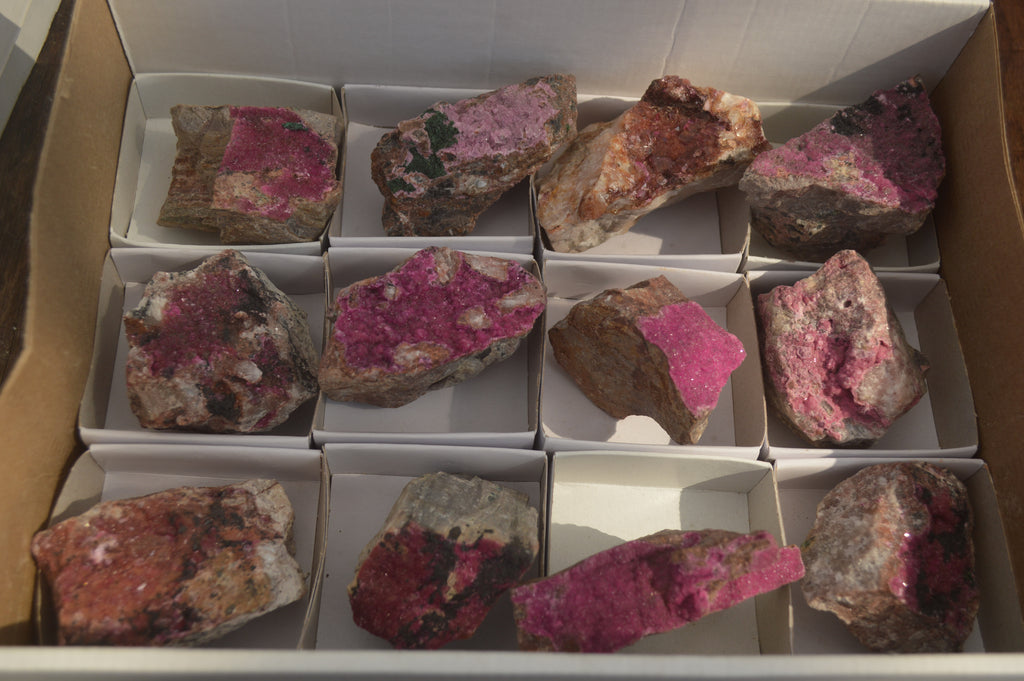 Natural Salrose Cobaltion Dolomite Specimens x 12 From Kakanda, Congo - Toprock Gemstones and Minerals 