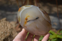 Polished Agate Standing Free Forms x 3 From Madagascar - Toprock Gemstones and Minerals 