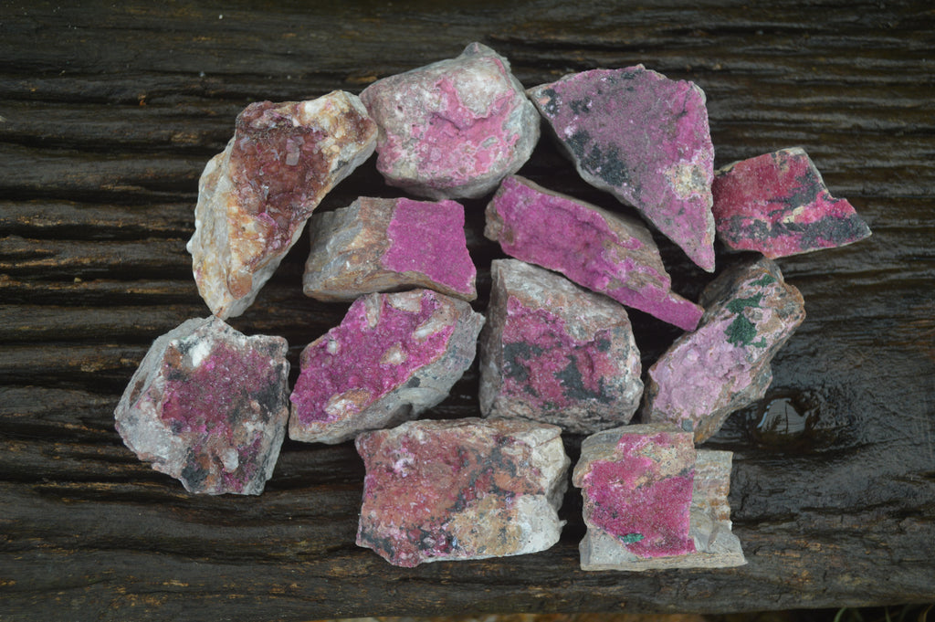 Natural Salrose Cobaltion Dolomite Specimens x 12 From Kakanda, Congo - Toprock Gemstones and Minerals 