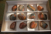 Polished One Side Polished Polychrome Jasper Nodules  x 12 From Mahajanga, Madagascar - Toprock Gemstones and Minerals 