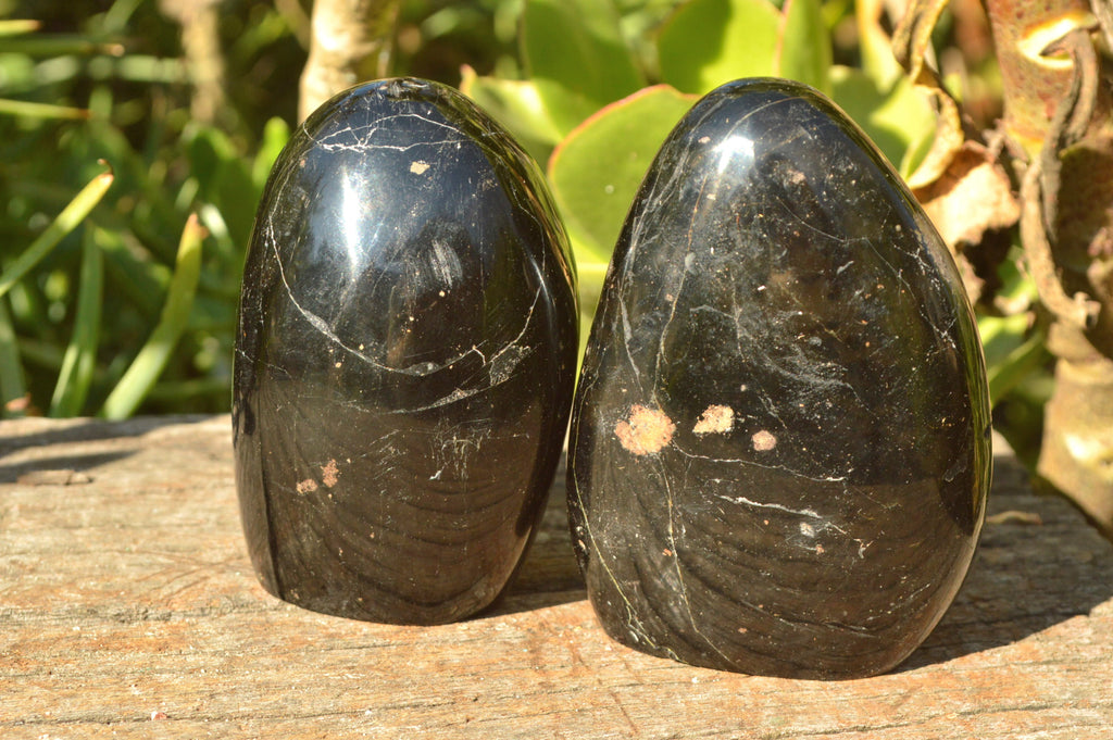 Polished Schorl Black Tourmaline Standing Free Forms x 6 From Madagascar - TopRock