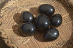 Polished Black Basalt Gemstone Eggs x 6 From Antsirabe, Madagascar - Toprock Gemstones and Minerals 
