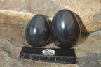 Polished Black Basalt Gemstone Eggs x 6 From Antsirabe, Madagascar - Toprock Gemstones and Minerals 