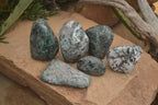 Polished Rare Emerald Mica In Matrix Standing Free Forms x 6 From Mutoko, Zimbabwe - Toprock Gemstones and Minerals 
