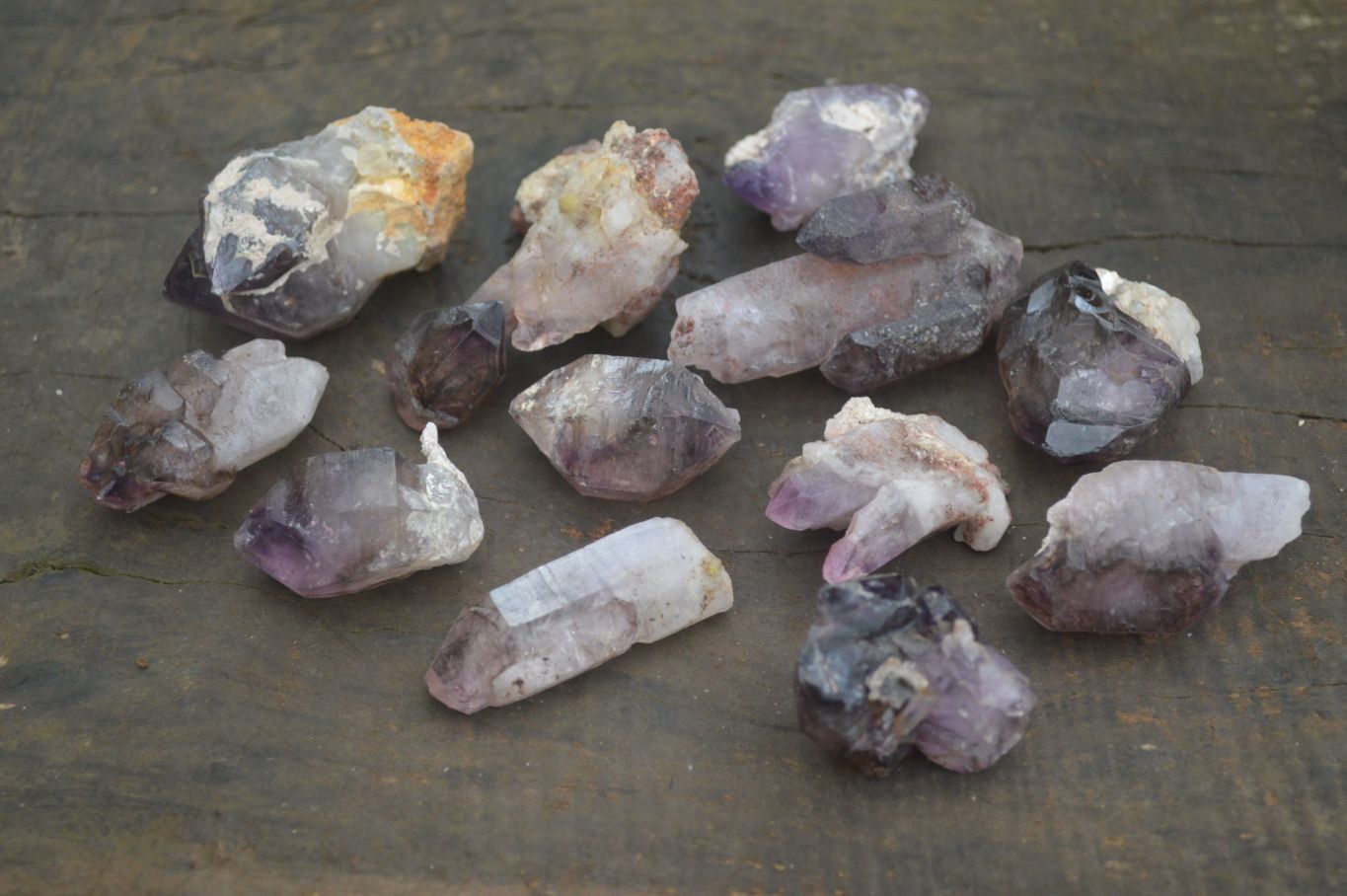 Natural Window Amethyst Crystal Specimens  x 12 From Chiredzi, Zimbabwe - Toprock Gemstones and Minerals 