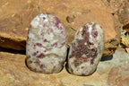 Polished Rubellite Pink Tourmaline Standing Free Forms  x 3 From Madagascar - TopRock