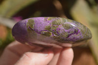 Polished Stichtite & Serpentine Free Forms With Silky Purple Threads x 3 From Barberton, South Africa - Toprock Gemstones and Minerals 