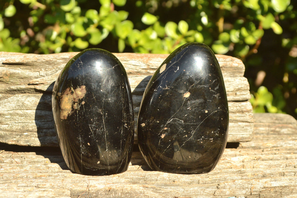 Polished Schorl Black Tourmaline Standing Free Forms x 6 From Madagascar - TopRock