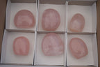 Polished Gemmy Pink Rose Quartz Standing Free Forms  x 6 From Ambatondrazaka, Madagascar - TopRock